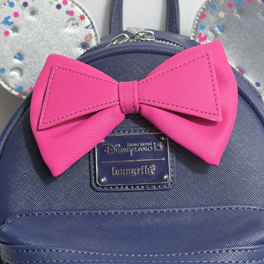 Loungefly Hong Kong Disneyland 15th Anniversary Exclusive Mini Backpack Purse - Picture 3 of 11